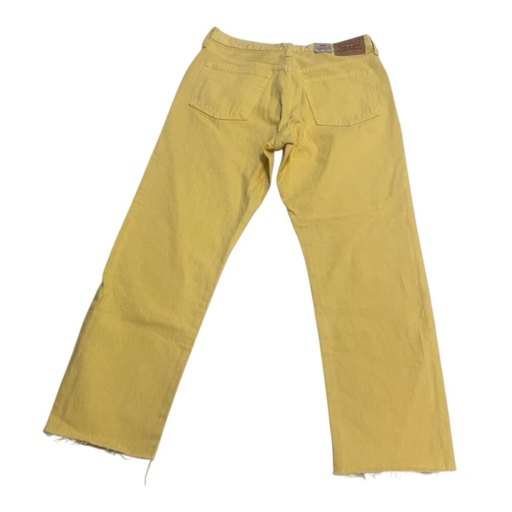 NWT Levi's 501 Women's Jeans 30x26 High-Rise Cropped Straight Button Fly Yellow - Picture 10 of 10